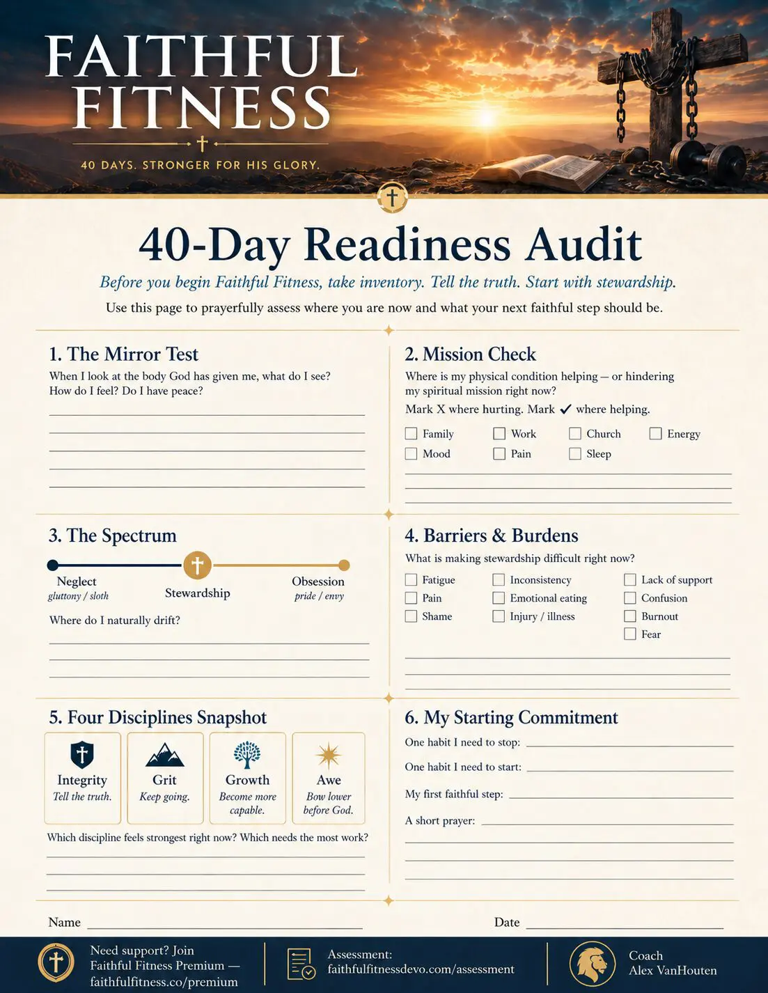 Preview of the 40-Day Readiness Audit Worksheet