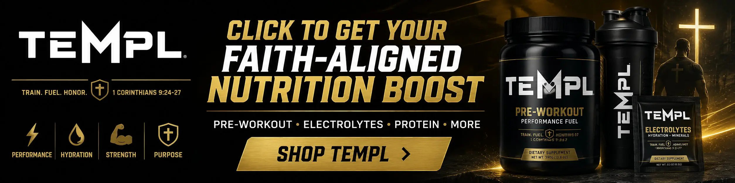 Shop TEMPL supplements - faith-aligned nutrition boost
